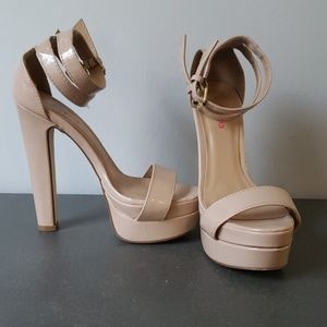 JUST FAB Super high nude heels